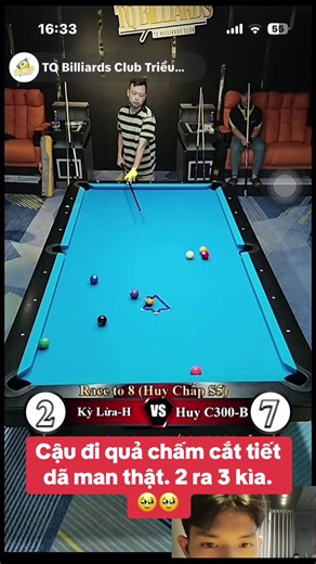 C300- Hạng H số 5 thì ko tải dc. Bắn như máy. #huyc300 #kienseubiliard #billiards #xuhuongtiktok