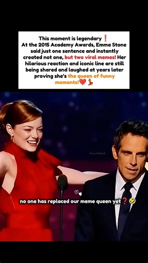 During 2015 Oscars – Meme Queen Emma Stone Creates TWO Memes With Just ONE Sentence! 😂
