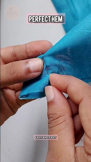 How to Sew the Perfect Hem in 30 Seconds! 🧵 | Easy Sewing Hack #Shorts