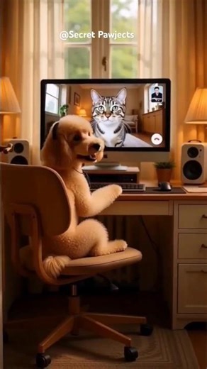 Poodle Secretly Using My PC😂 犬がPCをこっそり使用🐶कुत्ता चुपके से मेरा PC इस्तेमाल कर रहा💻#shorts#viral#fyp