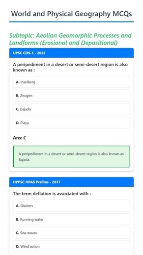 Aeolian Geomorphic Processes and Landforms Erosional and Depositional