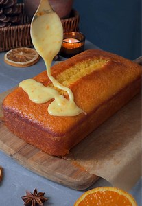 Moist Orange Loaf Cake with Orange Glaze Recipe