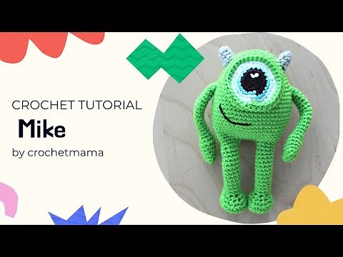 Crochet Amigurumi Monsters Mike Wasowski Tutorial and Pattern