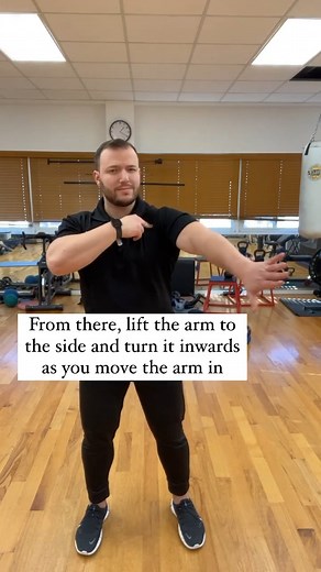 Super EASY Shoulder Pain Fix 😍 - This is one of those manual “tricks” that helps to open up that shoulder range of motion… really damn quickly 🧙‍♂️ - This one in particular is working through the muscles in your chest and rotator muscle groups which can greatly impact your shoulder 🔥 This move is incredible!! - Give this a try and let me know how it feels! 🕺🏻 - As always, if this move causes you pain, decrease the range of movement. If pain persists, stop the exercise! 🤗 - Share this post 