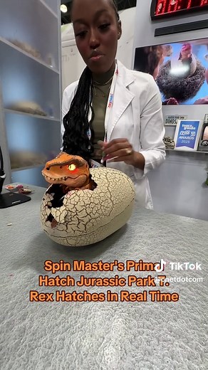 Jurassic Park T. Rex Egg Hatches at NY Toy Fair 2025