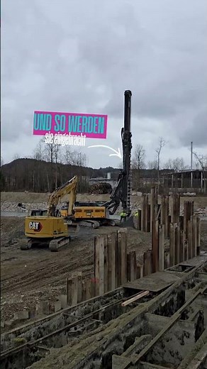 Spundwände für den Bau des neuen KWG Wasserkraftwerks