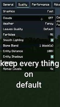 The best sodium setting in minecaft(350fps+) #shorts