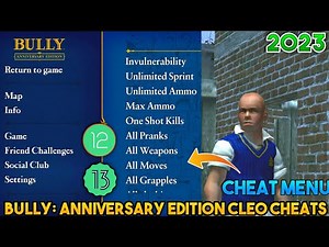 Add cleo cheats menu in Bully: Anniversary Edition Android 11,12,13, Cleo cheats menu Bully Android