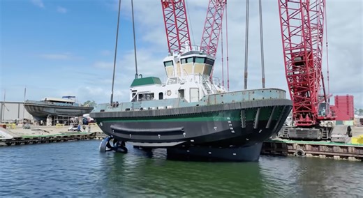 Eastern Shipbuilding Group launches second of four Saltchuk escort tugs