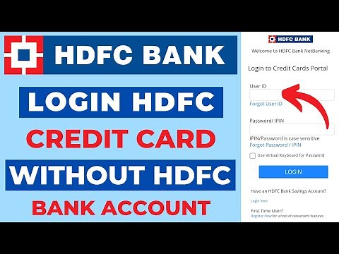 How To Login HDFC Credit Card Without Bank Account | HDFC Credit Card Net Banking Registration