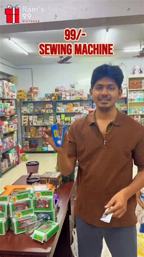 Ram's 99 GiftShop on Instagram: "🪡 Mini Sewing Machine @ Just ₹99/- Perfect for quick and easy stitching! ✨ Features: • Easy to use – beginner friendly • Ideal for small repairs & alterations • Portable & lightweight • Best for travel, hostel, home use • Budget friendly • Suitable for stitching small clothes, buttons, edges & minor fixes Grab this super-useful sewing tool today! 📍 Address: Shop No. 23, 24 & 54, Vaishnavi Complex, 1st Gate Kakani Road, Opp. Flipkart Walmart, Guntur 📞 85550 780