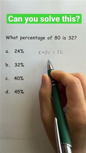 How To Solve Math Percentage Word Problem #shorts