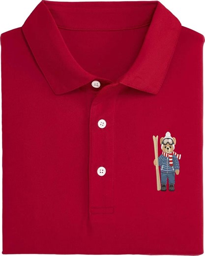 Ski Teddy Bear Snow Goggles Scarf Embroidered Design Winter Bear Machine - Etsy