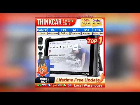 #MUCAR 892BT Key Programming AI Automotive Diagnostic Tool Bi directional Obd2 Scanner ECU Coding C
