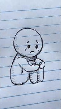 How to draw a sad guy #easydrawing #drawing #sadness