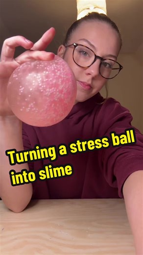 Transforming a Stress Ball into Homemade Slime