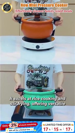 🌟 4KP Energy-Core Rapid Cooker! The 50% Time-Saving Kitchen Powerhouse​ 🍳 🔥 【4KP Vortex Heating Tech】​ 3x faster heat conduction ⚡️ Slow-cooked chicken soup in 70 mins (vs 2 hours), fall-off-the-bone ribs in 30 mins! 🍖 【All-in-One Searing, Frying, Stewing, Boiling】​ Sear steaks without sticking, simmer porridge effortlessly, braise pork without reducing sauces 🎯 Handle 10 dishes for a festive feast with one pot! 👩🍳 【Kitchen Novice's Best Friend】​ Pan-fry fish without broken skin, boil mil