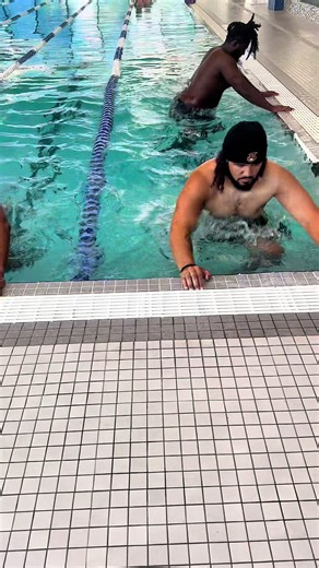 Return to play is key!!! Love incorporating pool workouts into rehab with our NFL pro/ combine athletes! #athletictraining #fyp #nflfootball