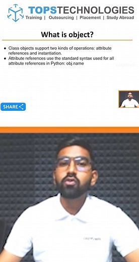 What is Object in Python? Look no further than TOPS Technologies! 🌟 Elevate your coding game and open doors to endless opportunities in the tech world. #PythonLearning #PythonConcepts #PythonBasics #Programming101 #LearnPython #TechExploration #PythonProgramming #CodingSkills #TechLearning #SoftwareDevelopment #TechSkills #Python #Coding #TechEducation #Programming #TechCareer | TOPS Technologies Pvt Ltd