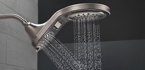 Watch the video below to learn about all the available features on our new HydroRain 2-in-1 Shower Head! http://dlta.co/YTpZ308y0wm | Delta Faucet