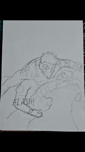 frame work vs final sketch#mangaart #sketchbook #artist #sketch #artyoutuber #sketchseries #animeart