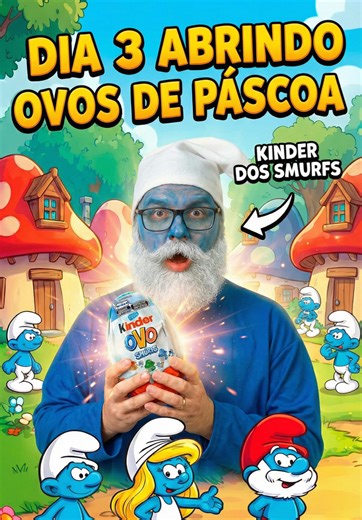 Kinder OVO dos SMURFS 🤩 Dia 3 abrindo ovos de Páscoa! 😋 #pascoa #smurfs #kinder #review #CapCut