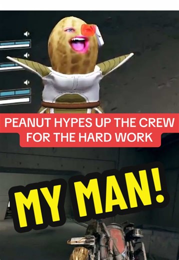 Peanut Hypes Up the Crew During Team Work