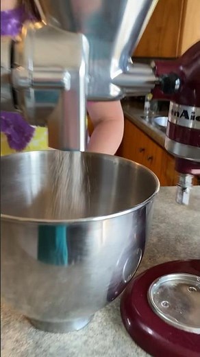 KitchenAid Grain Mill Attachment In use
