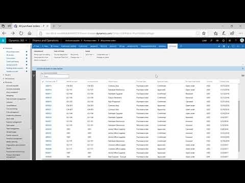 Dynamics 365 for Finance and Operations - Using the Grid, Detail, Header, and Line View