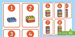 Build a Tower 1-10 Building Block Number Cards