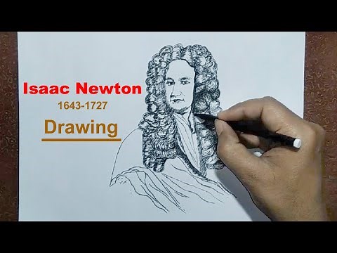How to draw Isaac Newton || Portrait drawing || English Mathematician