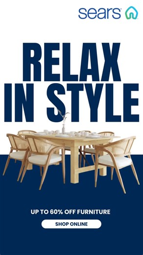 sears on Instagram: "Create Spaces that Feel Warm & Welcoming! 💥 Enjoy up to 60% Off Furniture + Extra 10% OFF Appliances & More 🪑 Shop living room furniture, dining tables, office chairs,accent furniture and more! 📆 ❄️ Flurry of Deals! | Fri 12/26 @ Noon – Mon 12/29 @ Noon | Online Only 👉 Tap the link in bio & style your home now! [Furniture, living room furniture, Sears]"