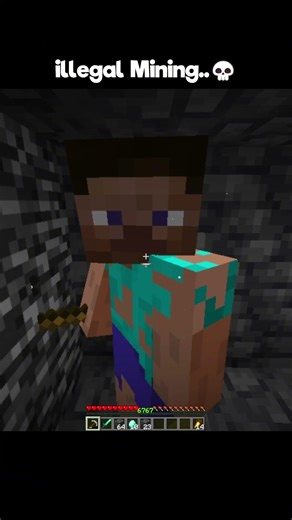 Minecraft illegal Mining..💀