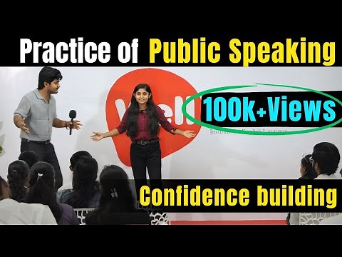 Practice of Public Speaking and confidence building at WellTalk institute | Spoken English practice