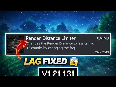 Render Distance Limiter Mod For MCPE 1.21+ | (No Lag, FPS Boost) ⚡