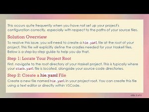How to Fix the No cradle found for filename.hs Error in Haskell on VSCode