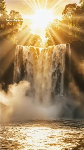 Wait For The Magic Waterfall 🌿 Nature in 8K #nature #aivideo #viral
