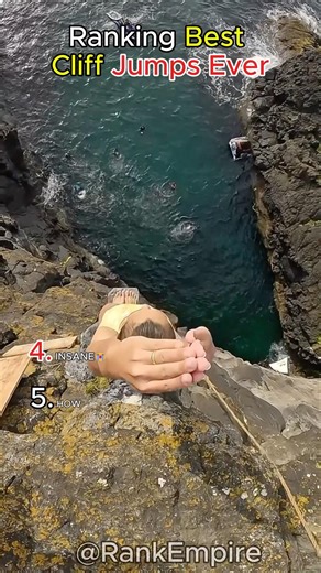 Top 5 Cliff Jumps Ever!#cliff #viral #jump