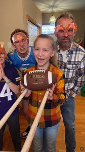 Fall Family Football Roll Game 🏈 Kids, Dad, Mom, and whole family play football roll table game with pvc pipe and thanksgiving holiday prizes. Great game for family gatherings or family thanksgiving dinner. This video was produced by Benson Crew, Network Media, and Benson Bros. (for entertainment purposes only) | Paul & Kezzy