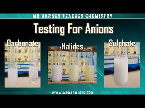 GCSE 1-9 Separate Chemistry 9: Testing for Anions (Sulphates, Halides and Carbonates)