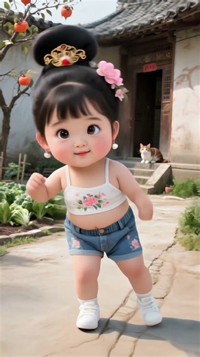 大唐胖妞Chicken Catching Dance AI dance #baby #dance #cutebaby #babydance #viralbaby