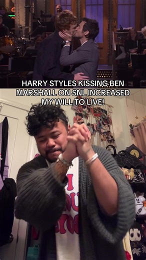 Harry Styles Kisses Ben Marshall on SNL