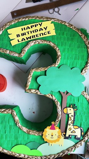 DIY Safari Jungle Pinata for a Wild Animal Theme Kid Birthday Party