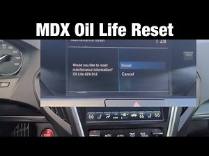 How to reset Oil Life 2020 Acura MDX