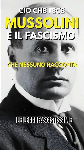 CIÒ CHE FECE MUSSOLINI E IL FASCISMO | LE "LEGGI FASCISTISSIME" (1925-1926) 📜⚠️ #numeriacolori