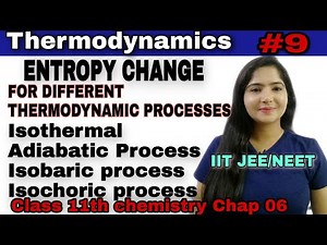 #9 |Entropy Change For Different Thermodynamic Processes | Isobaric,Isochoric,Adiabatic, Isothermal