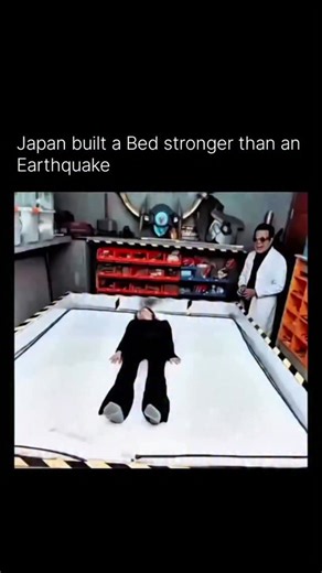 profitologyX._ on Instagram: "Japan has once again proven why it leads the world in innovation and safety. Engineers in Tokyo have designed an earthquake-proof bed that could literally save lives. When the ground begins to shake, sensors instantly detect the tremor and trigger a mechanism — the bed’s steel enclosure closes around the sleeper in seconds, forming a protective capsule. Inside, it’s stocked with water, food, a flashlight, and even an emergency radio. The design ensures that even dur