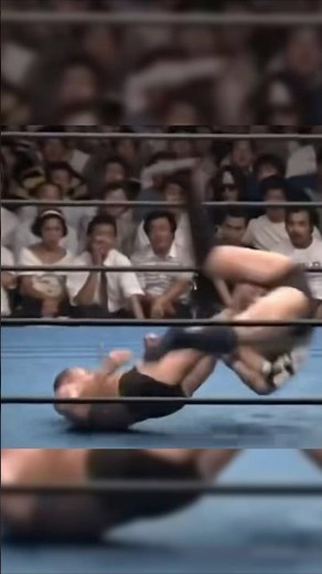 足を取ろうとする前田日明にヘッドシザーズが炸裂！藤原喜明の巧さが際立つ
