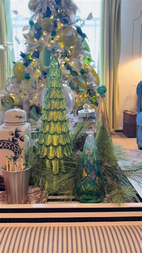 Presley Pierce on Instagram: "We have had an overwhelming amount of request for more videos and pictures of my tree at my Carrie house! So here’s a whole little video of close-ups and peaks at all the details! 💚"