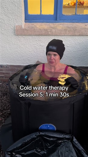 What more can you ask for other than a cold water therapy dip in a @Being Well Cold tub, (and hat 😉) followed by a hot cup of tea and these amazing @Cuddlr cosy socks. Bliss! Water temperature was a balmy 10 degrees today so I hit my 1 min 30 second goal! The addition of neoprene gloves really helped too. Roll on the next session! #coldwatertherapy #coldwater #coldwatertub